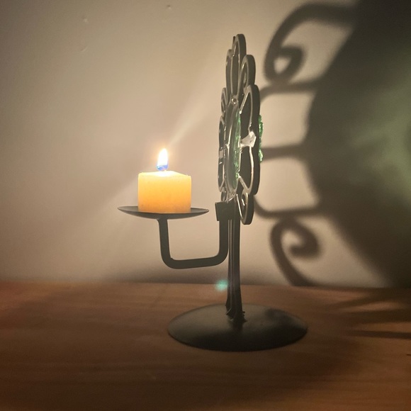 Metal and Glass Candle Holder - Picture 8 of 16